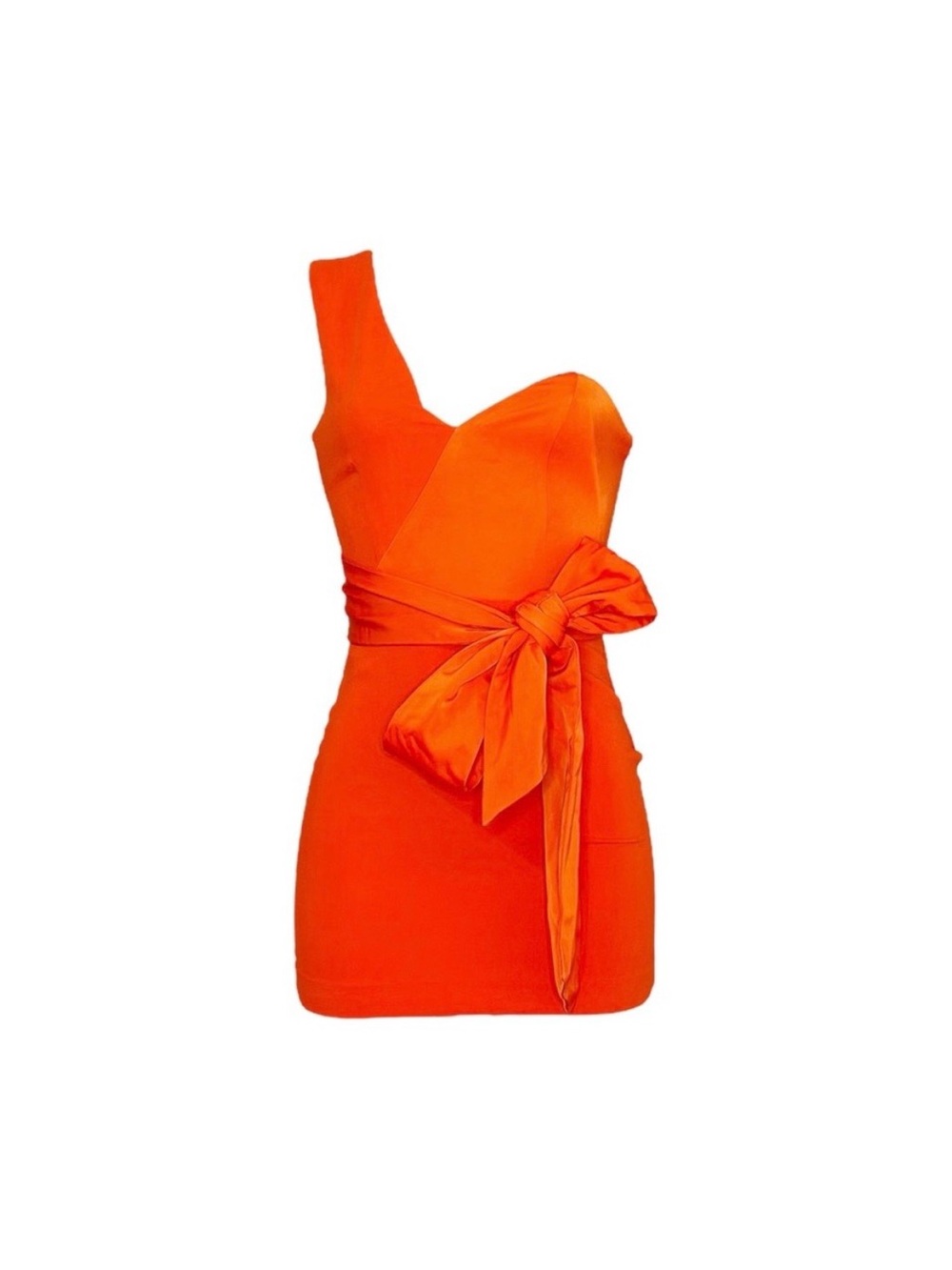 NBD Jasper Mini Dress in Red Orange | Worn Once | Size XS